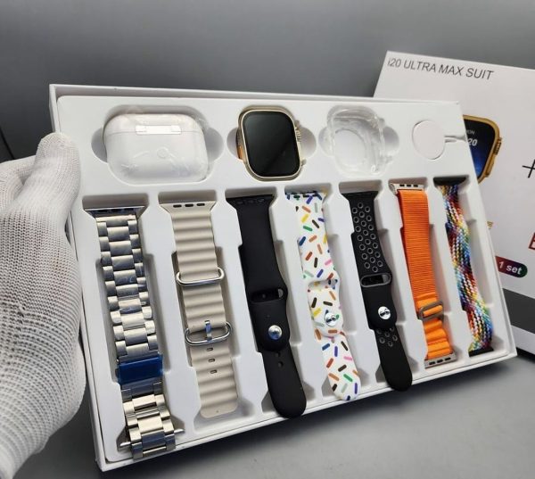 I20 Ultra Smart Watch – 10-in-1 Ultimate Smartwatch Gift Set