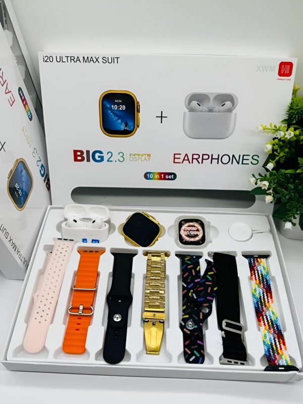 I20 Ultra – 10-in-1 Ultimate Smartwatch Gift Set